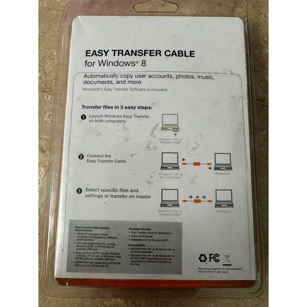 Micra Digital Easy Transfer Cable for Windows 8 USB 2.0 6ft 1.8m MD0001